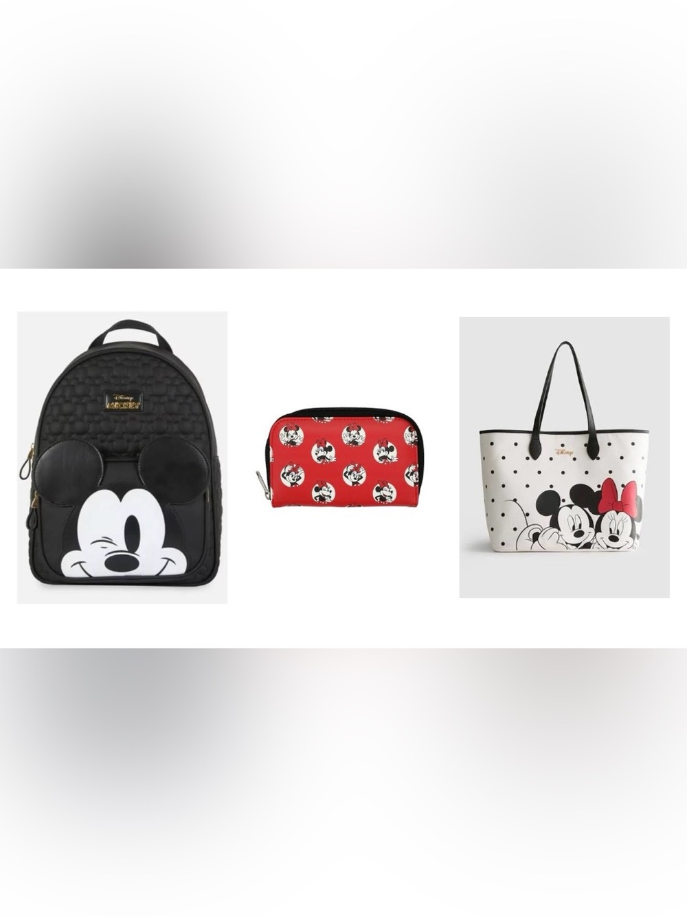 Disney Mickey & Minnie 3-Piece Bag Set